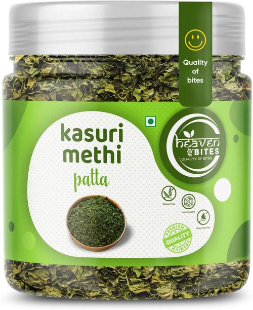 HEAVEN BITES Kasuri Methi Patta | Premium Dried Fenugreek Leaves