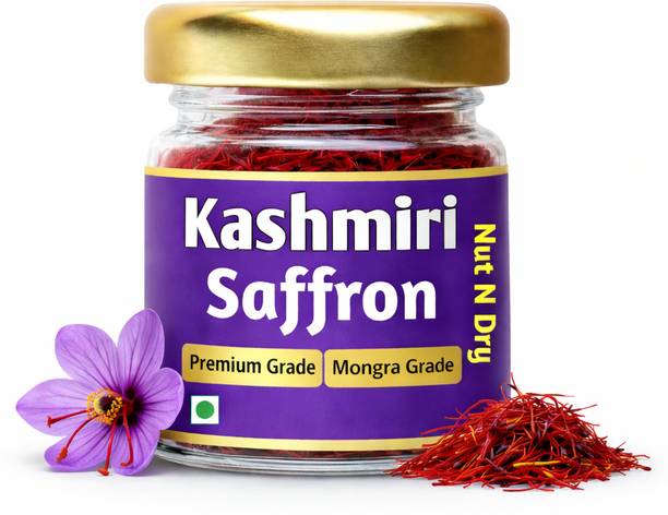 Nut N Dry Kashmiri Saffron (Kesar) Premium Mongra Grade |For Cooking,Pooja,Health & Beauty