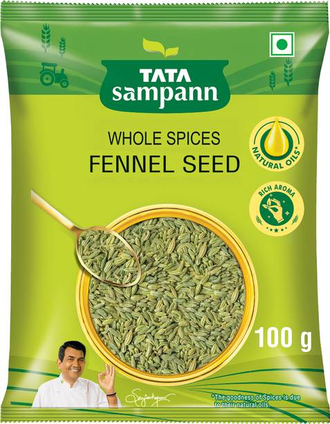 Tata Sampann Fennel Seed (Saunf), Whole Spices, Natural Oils*, Rich Aroma,