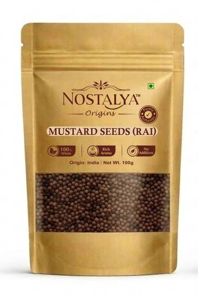 Nostalya Premium Mustard Seeds (Rai) | Fresh & Pungent | No Preservatives