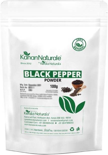 Kerala Naturals Organic Black pepper powder/Kali mirch powder 100 gm(50 gm x pack of 2)