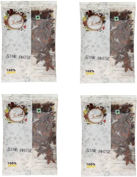 CHOUNK Natural Whole Star Anise | Aromatic Chakri Phool | Badiyan Phool | Star Shaped