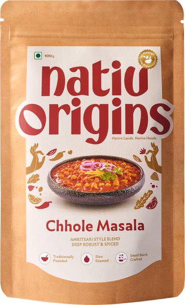 NativOrigins Chhole Masala Powder | Slow-Roasted & Traditionally Pounded | 10 Whole Spices
