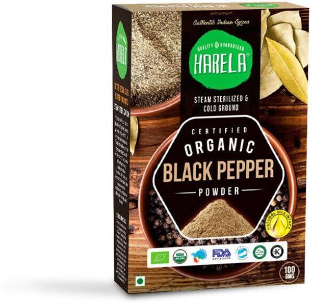 HARELA Certified Organic Black Pepper Powder with Natural Oils