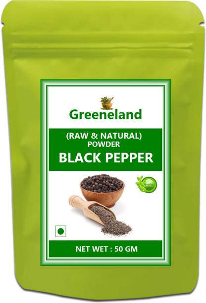 GREENELAND -ORG- Black Pepper Powder ( Kali Mirch Powder / Piper Nigrum ) 50 GM