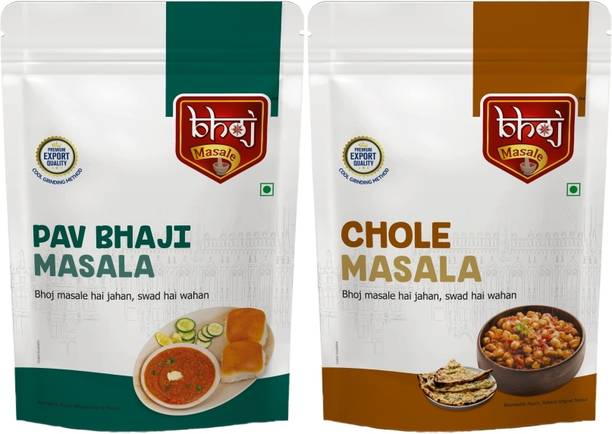 Bhoj Masale Pav Bhaji & Chole Masala Powder Combo Pack 200 g Each|No Artificial Flavor Added
