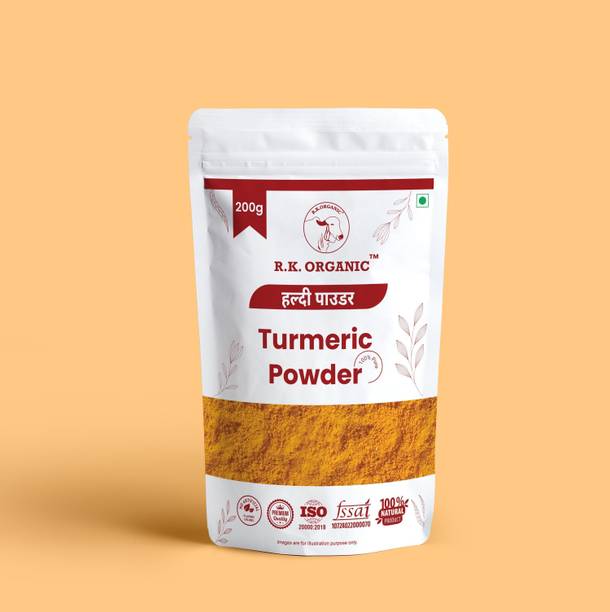 R K ORGANIC Turmeric Powder for Kitchen Pure And Natural Preservative Free Haldi Powder