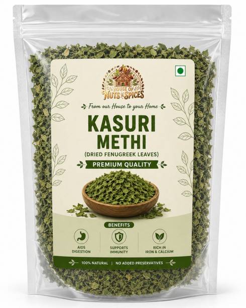 HOUSE OF NUTS N SPICES Kasuri Methi | Premium Dried Fenugreek Leave | Natural & Aromatic | Indian Spice