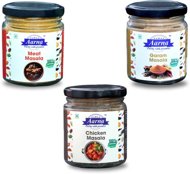 Aarna Ultimate Meat, Garam & Chicken Masala Trio-Perfect Blend Pack of 3
