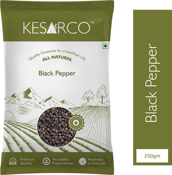 KESARCO Black Pepper Seeds, Kali Mirch Whole, Rich In Antioxidants