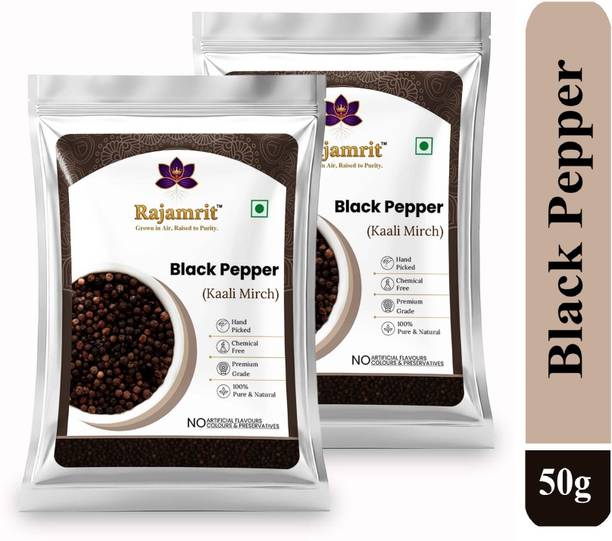 Rajamrit Kali Mirch | Black Pepper, Piper Nigrum Seed | Organic Black Pepper Unpolished
