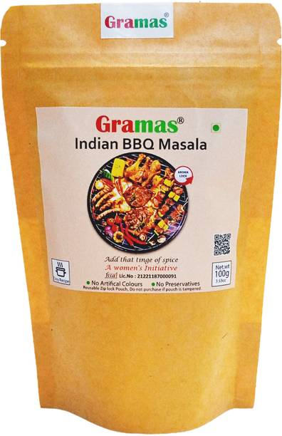 Gramas Natural BBQ Masala Powder Ideal for Marinating Tandoori Dishes No Preservatives