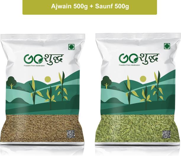 Goshudh Ajwain 500gm & Saunf 500gm Combo Pack 1000g