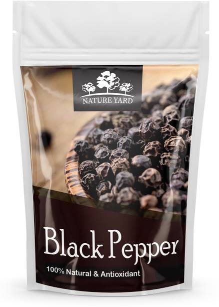 NATURE YARD Black Pepper Seeds- 50 gm - Premium Quality Whole Organic Pepper Corn /Sabut Kali Mirch /Unpolished -Bold- 100% Natural and Antioxidant