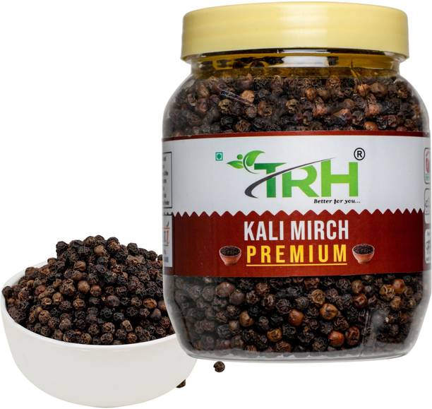TRH Premium Organic Whole Black Pepper Natural Sabut Kali Mirch, Bold Size - TH03