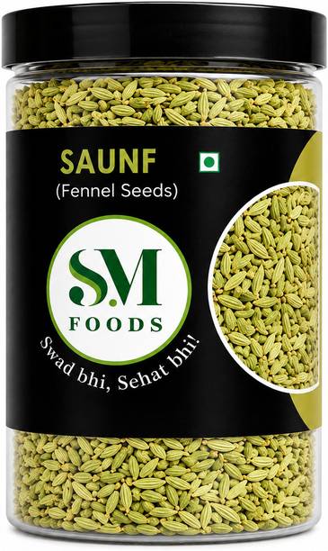 SM FOODS Organic Saunf (Fennel Seed, Variyali)| Sortex| Unjha Quality