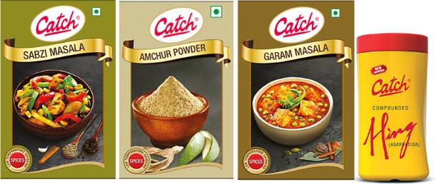 कैच Sabzi Masala Powder - 100g + Garam Masala - 100g + Hing 50g + Amchur Powder 100g