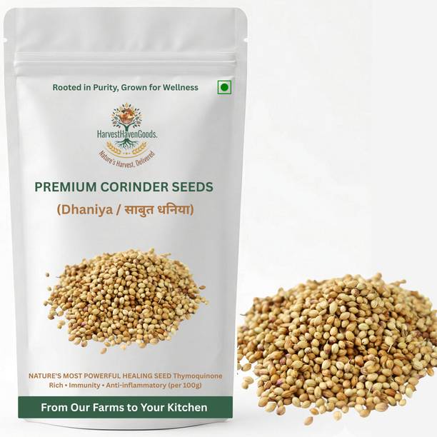 harvesthavengoods Premium Natural Coriander Seeds Sabut Dhaniya 250g