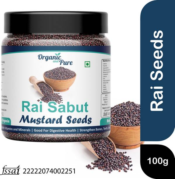 Organic and Pure Black Mustard Seeds Kaali Sarso Rai Sabut Jar