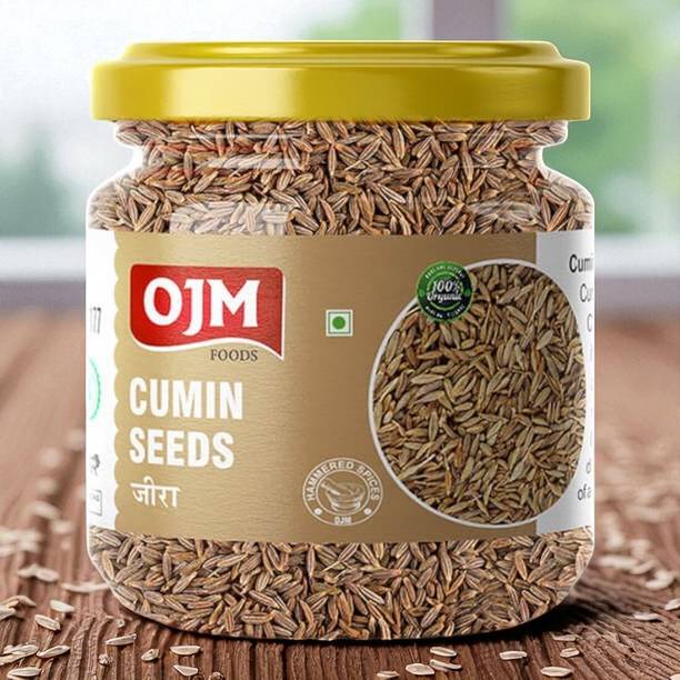 ojm foods Natural Whole Jeera – 200g Compact Jar