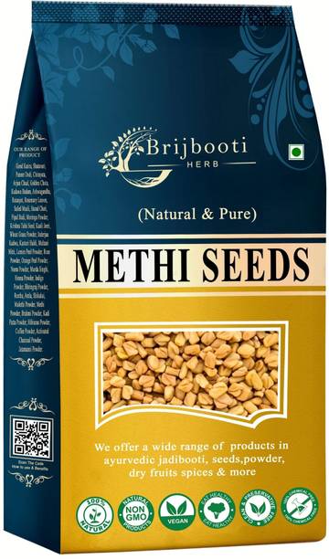 BrijBooti Methi Seed (400 Gm) | Fenugreek Seeds | Whole Methi Dana Seeds | Indian Spices