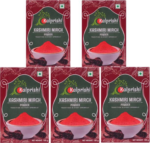 Kalprishi Kashmiri Chilli Powder with Natural Oils Rich Aroma & Flavour Pack of 5