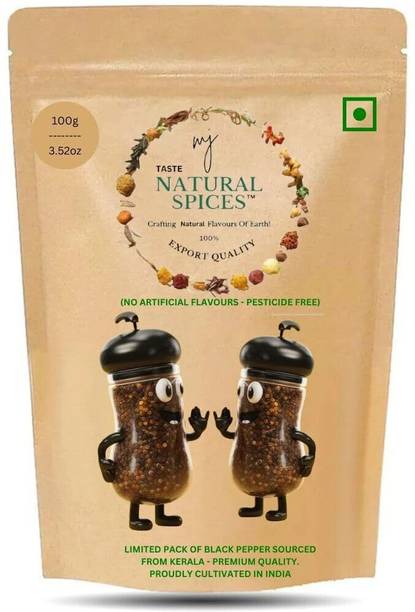 MJTASTENATURAL Black Pepper Kali Mirch Premium Whole Black Peppercorns for Cooking, Seasoning