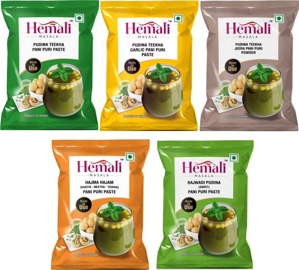 Hemali Flavour Combo instant Panipuri Masala | (Pack of 6) | pani masala 230g