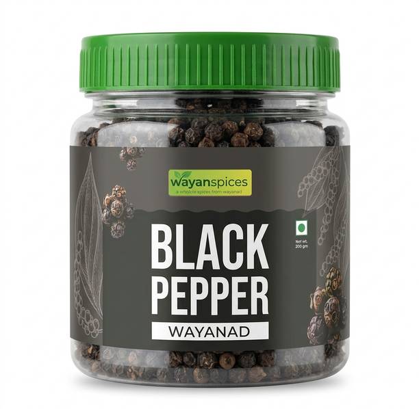 wayanspices Wayanad Whole Black Pepper | Kali Mirch Aromatic Natural Spice Fresh Pack