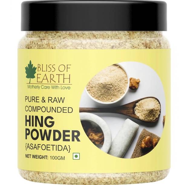 Bliss of Earth 100% Pure Hing (Asafoetida) Powder- Aromatic Spice for Flavorful Cooking 100gm