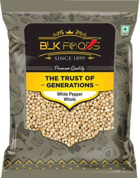 BLK FOODS Daily White Pepper Whole (safed Mirch Sabut) 400g
