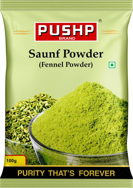Pushp Brand Saunf / Fennel Powder | Soothing Spice for Sabzi, Drinks, Herbal Tea & Sweets