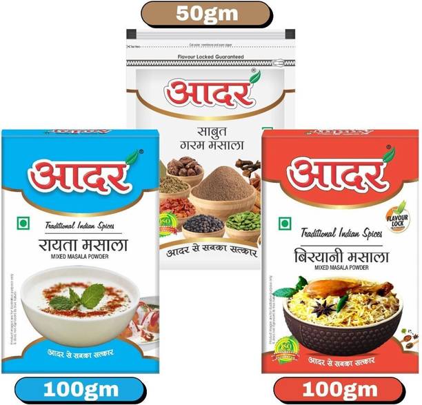 AADAR Biryani & Raita Combo Biryani Masala + Raita Masala + Sabut Garam(