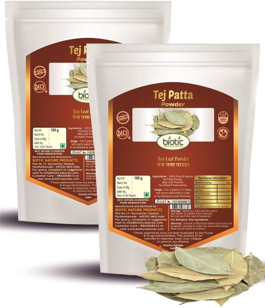 biotic Tej Patta Powder - Bay Leaf Powder - Bay Leaves Powder 200g