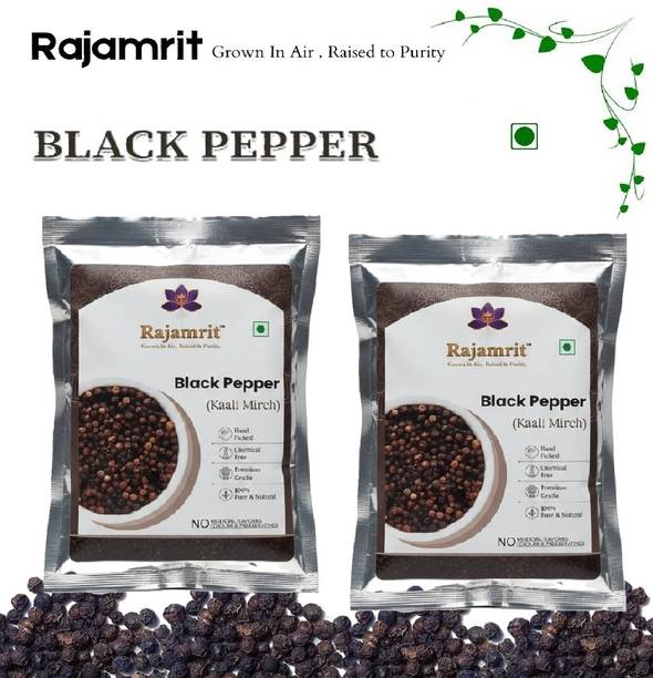 Rajamrit Kali Mirch | Black Pepper, Piper Nigrum Seed | Organic Black Pepper Unpolished