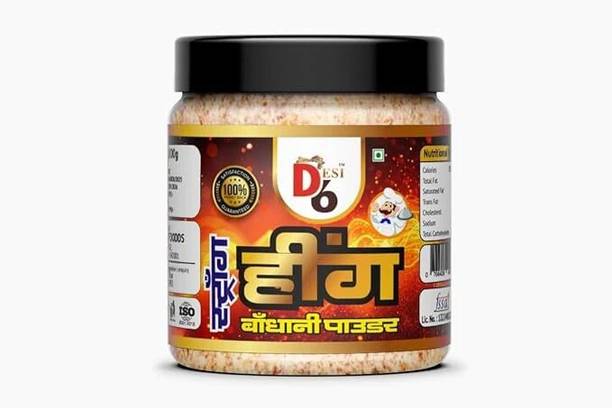 Desi 6 Bandhani Hing Powder | Pure Asafoetida | Quality Blend | No Preservatives