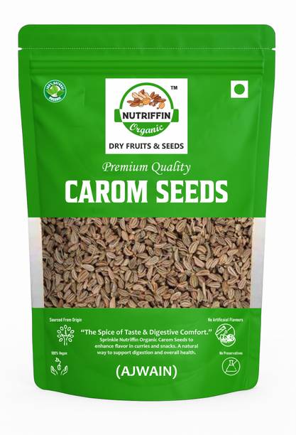 Nutriffin Organic Pure & Natural Whole Ajwain Seeds | Carom Seeds | Bishop's Weed
