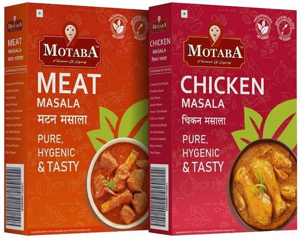 motaba masala Chicken Masala and Meat Masala Combo(Pack Of 2, 100Grams)