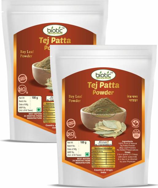 biotic Tej Patta Powder - Bay Leaf Powder - Bay Leaves Powder 200g