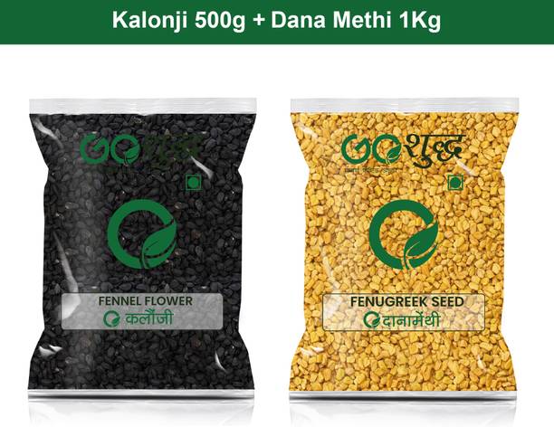 Goshudh Dana Methi 1Kg & Kalonji 500gm Combo Pack 1500g