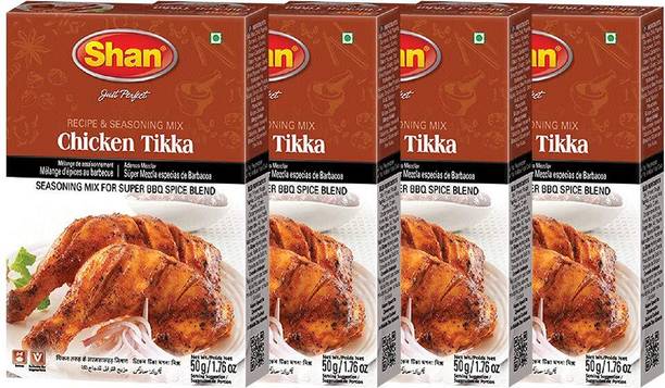SHAN Chicken Tikka Masala - Ready to Mix - Authentic Masala - 50 gms (Pack 4)