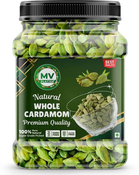 Mv platter Whole Green Cardamom Hari Elaichi/Ilaichi Choti Elaichi