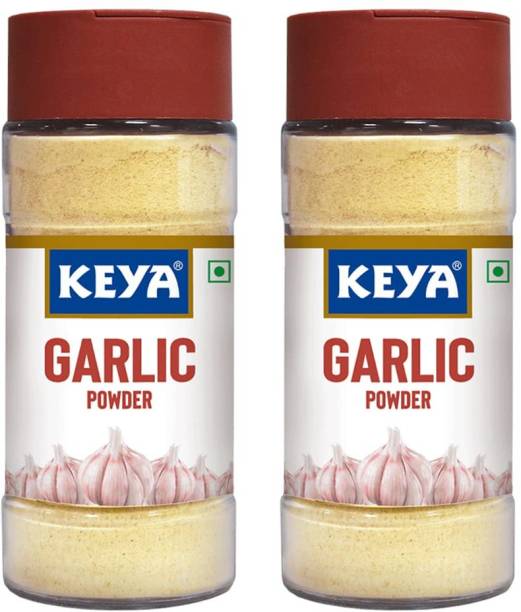 keya Garlic Powder | Glass Bottle| 55 Gm, Pack of 2