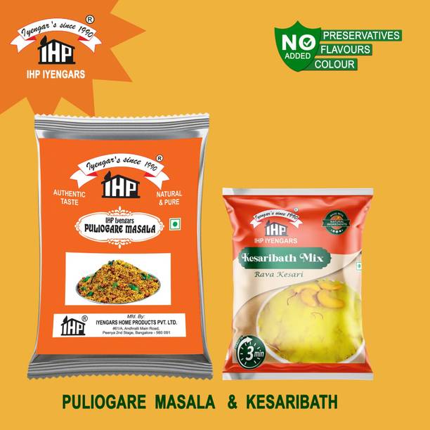 IHP Iyengars Puliogare Masala 500G & Kesaribath Mix 200G