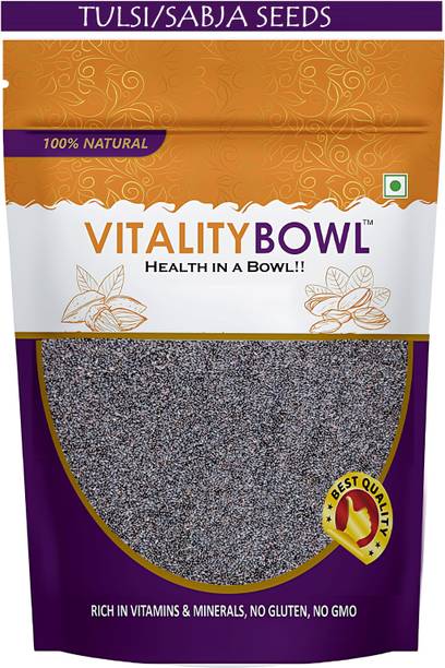 VITALITY BOWL Tulsi Seeds (Basil) | Sabja Seeds | For Weight Loss, Rich In Omega, High Fiber