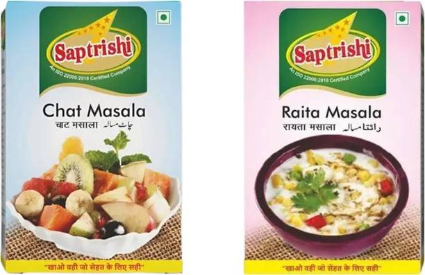 Saptrishi Chat Masala & Raita Masala Combo | Authentic Indian Spice Blend Set