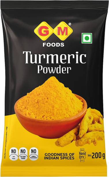 GM FOODS Turmeric Powder 200g Pure & Natural Haldi Powder for Cooking, Milk & Skincare