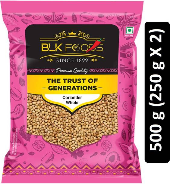 बीएलके फूड्स धनिया साबुत चुनें (धनिया साबुत) 500g (2 X 250g)