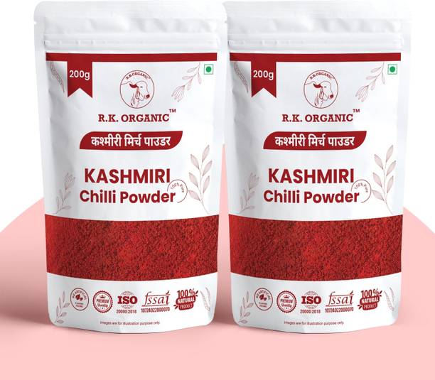 R K ORGANIC Kashmiri Chilli Powder & Pure Natural & Authentic No Added Flavours and Colours