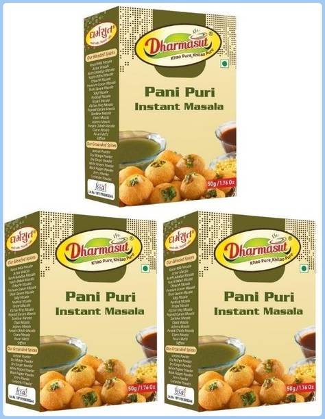 Dharmasut Spicy Ready to Mix Instant Pani Puri Masala | Golgappa Masala